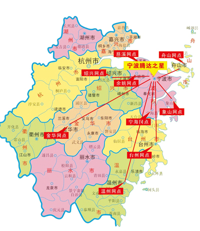 出现了新的变化,腾达公司以宁波为中心,以舟山,余姚,宁海为区域平台